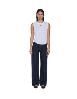 Empire Relaxed Wide Leg Denim Jeans
