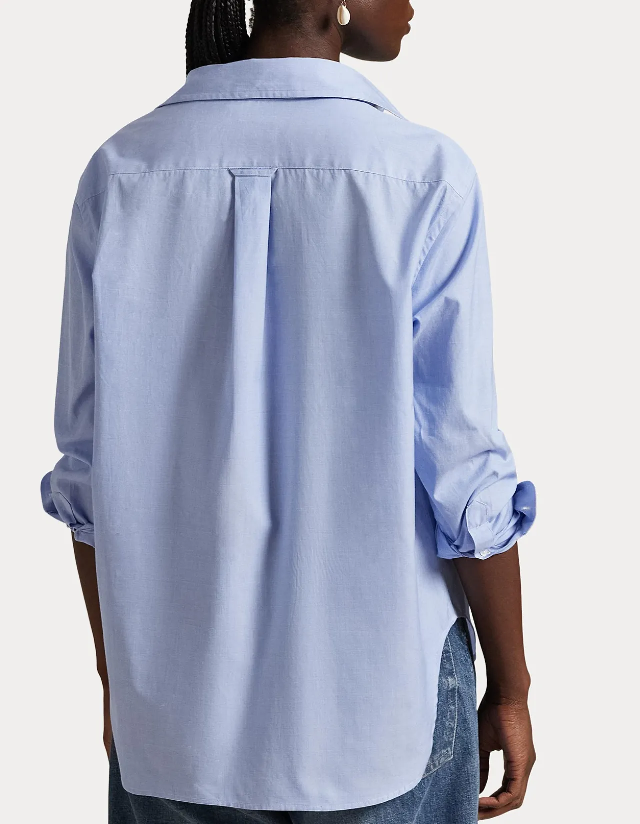 END-ON-END OVERSIZE FIT COTTON SHIRT