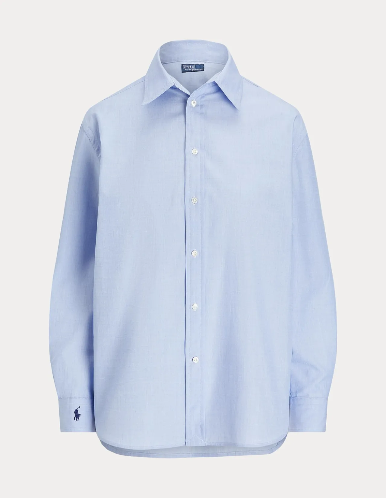 END-ON-END OVERSIZE FIT COTTON SHIRT