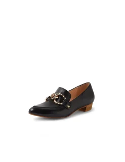 Esben Twisted Chain Detail Leather Loafers