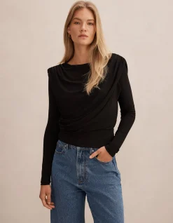 ESTELLE BUBBLE WAIST LONG SLEEVES TOP