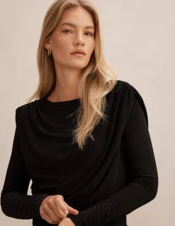 ESTELLE BUBBLE WAIST LONG SLEEVES TOP