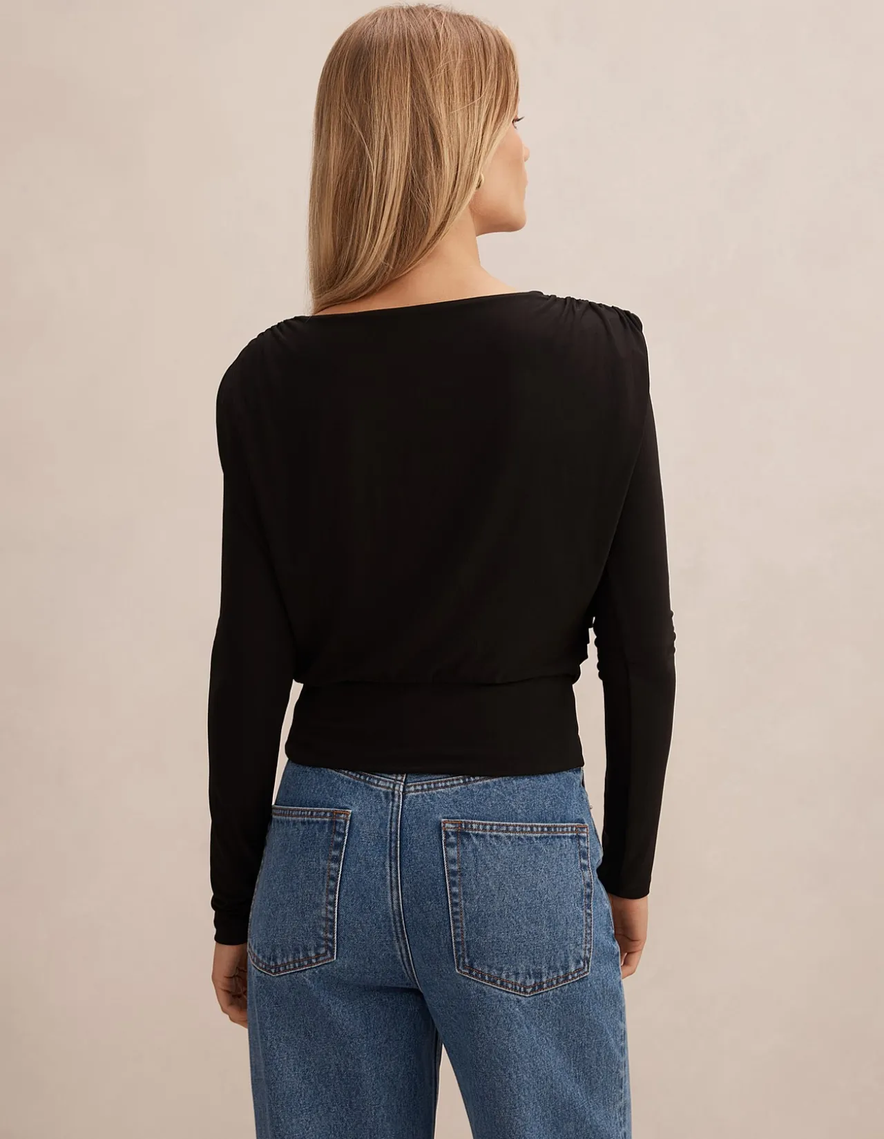 ESTELLE BUBBLE WAIST LONG SLEEVES TOP