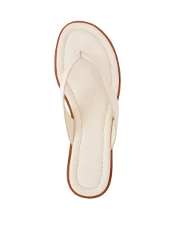 Ethel Vintage Ivory Leather Thong