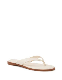Ethel Vintage Ivory Leather Thong