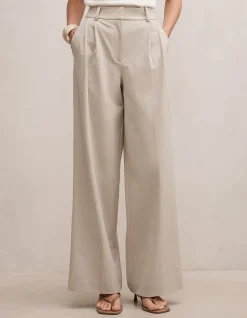 ETTA PLEATED WIDE LEG PANTS