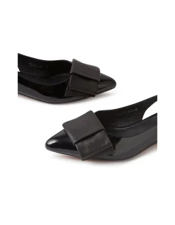 Evens Patent Bow Slingback Flats
