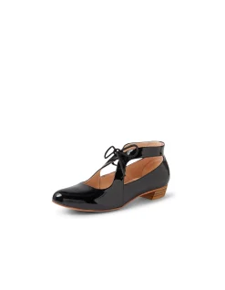 Ewing Patent Lace Up Low Heel Flats
