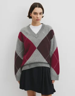 Extrafine Merino Argyle Knit