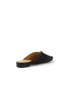 Fabell Gold Hardware Leather Mules
