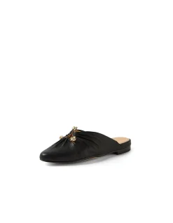 Fabell Gold Hardware Leather Mules