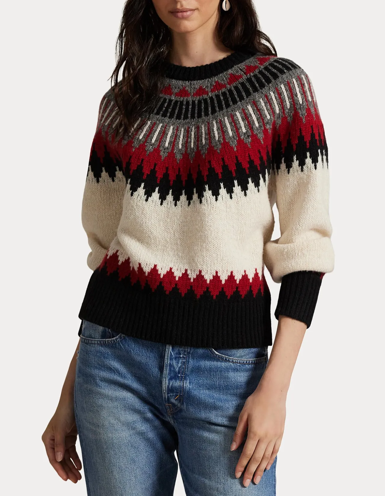 FAIR ISLE WOOL-CASHMERE SWEATER