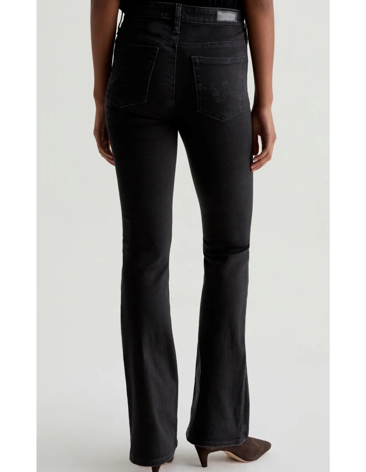 Farrah Boot Mid Rise Black Bootcut Jeans