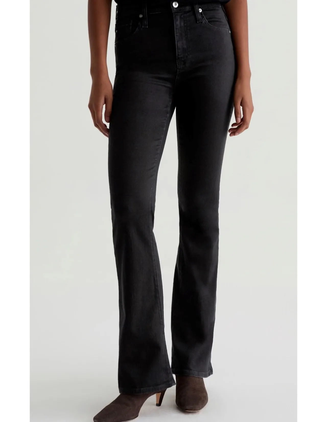 Farrah Boot Mid Rise Black Bootcut Jeans
