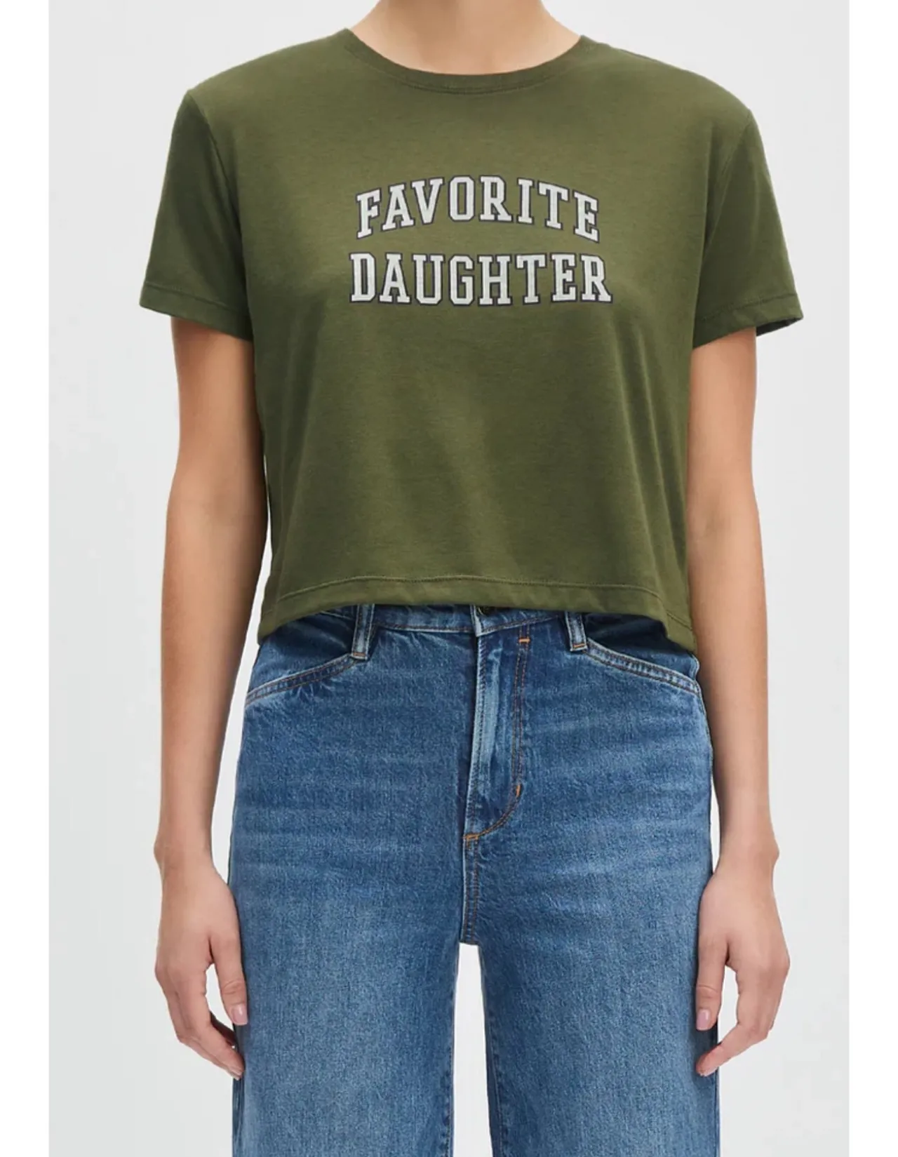 Favorite Daughter Cropped Collegiate T-Shirt