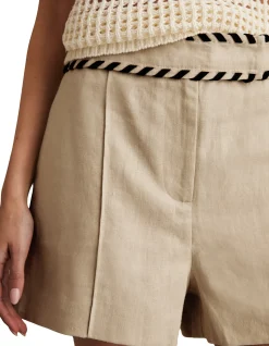 Fawn Woven Detail Short