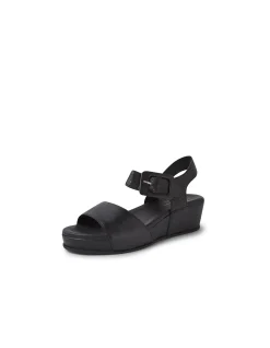 FEDILA DJ Leather Buckle Wedge Sandals