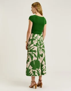 FERN RIBBED CAP SLEEVE BOAT NECK KNIT