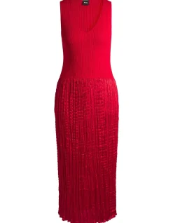 Fernani V-Neck Dress with Shimmering Skirt