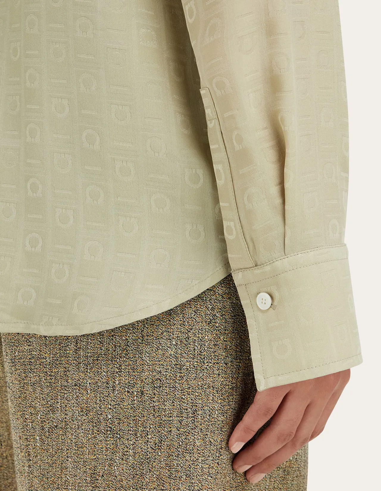 FERRAGAMO MONOGRAM SILK SHIRT