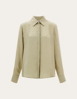 FERRAGAMO MONOGRAM SILK SHIRT