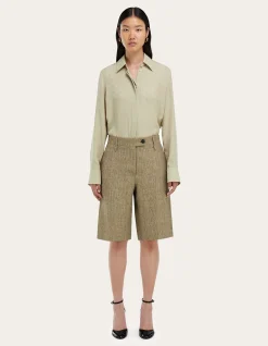 FERRAGAMO MONOGRAM SILK SHIRT