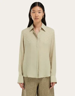 FERRAGAMO MONOGRAM SILK SHIRT