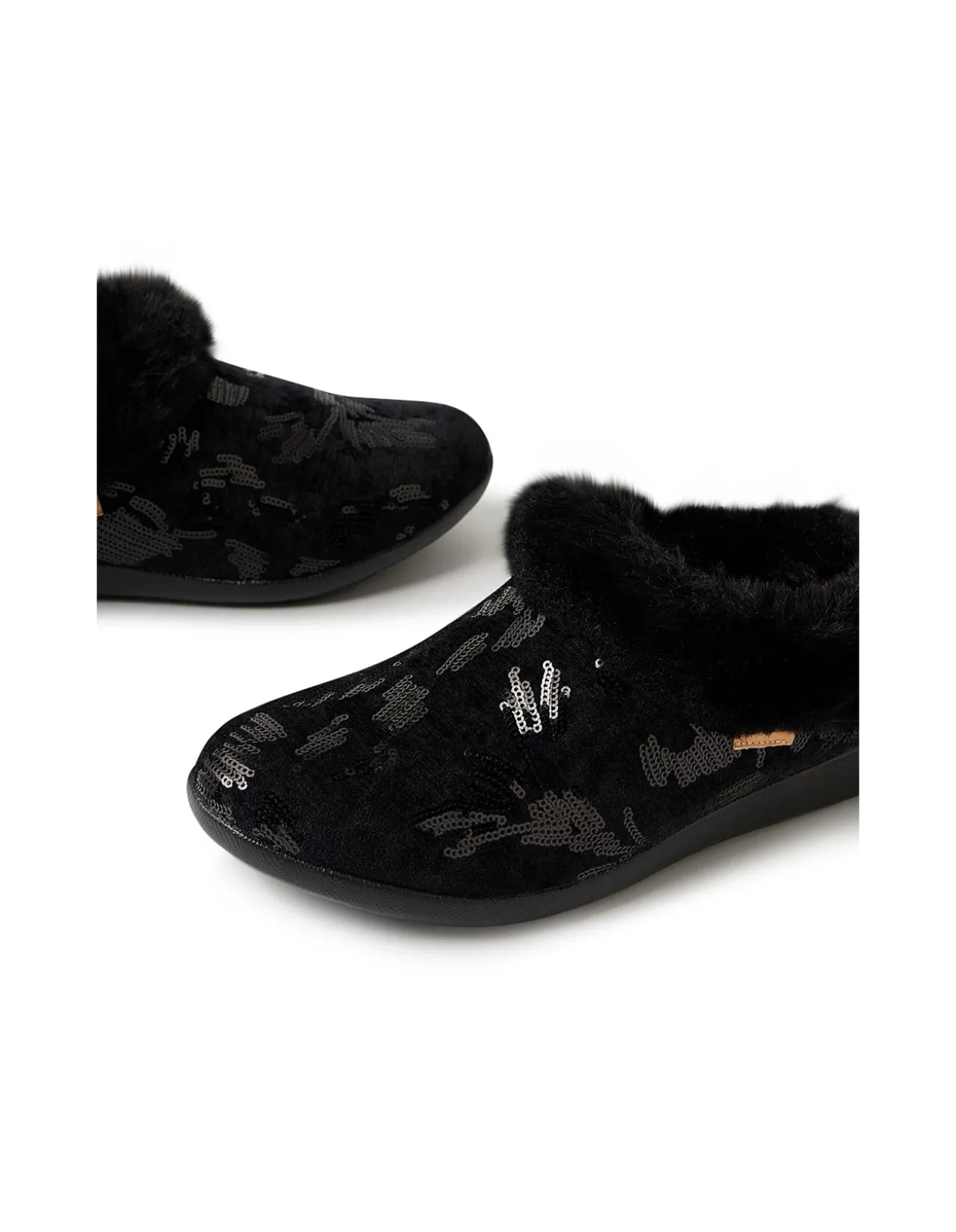 FIFI XW ZR BLACK SEQUINS VELVET