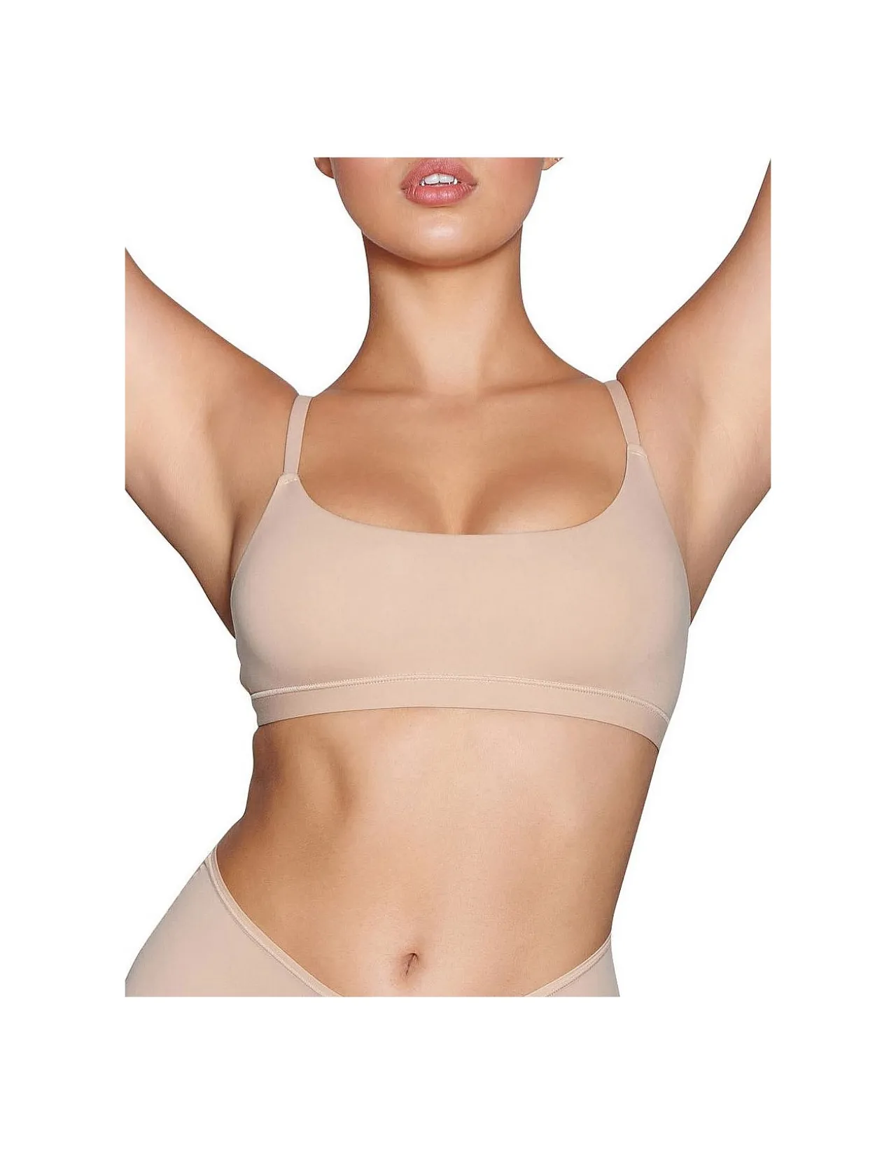 FITS EVERYBODY SCOOP NECK BRALETTE CLAY