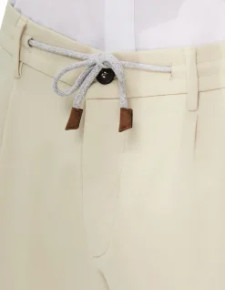 FIVE POCKET GARMENT DYED COTTON CHINO