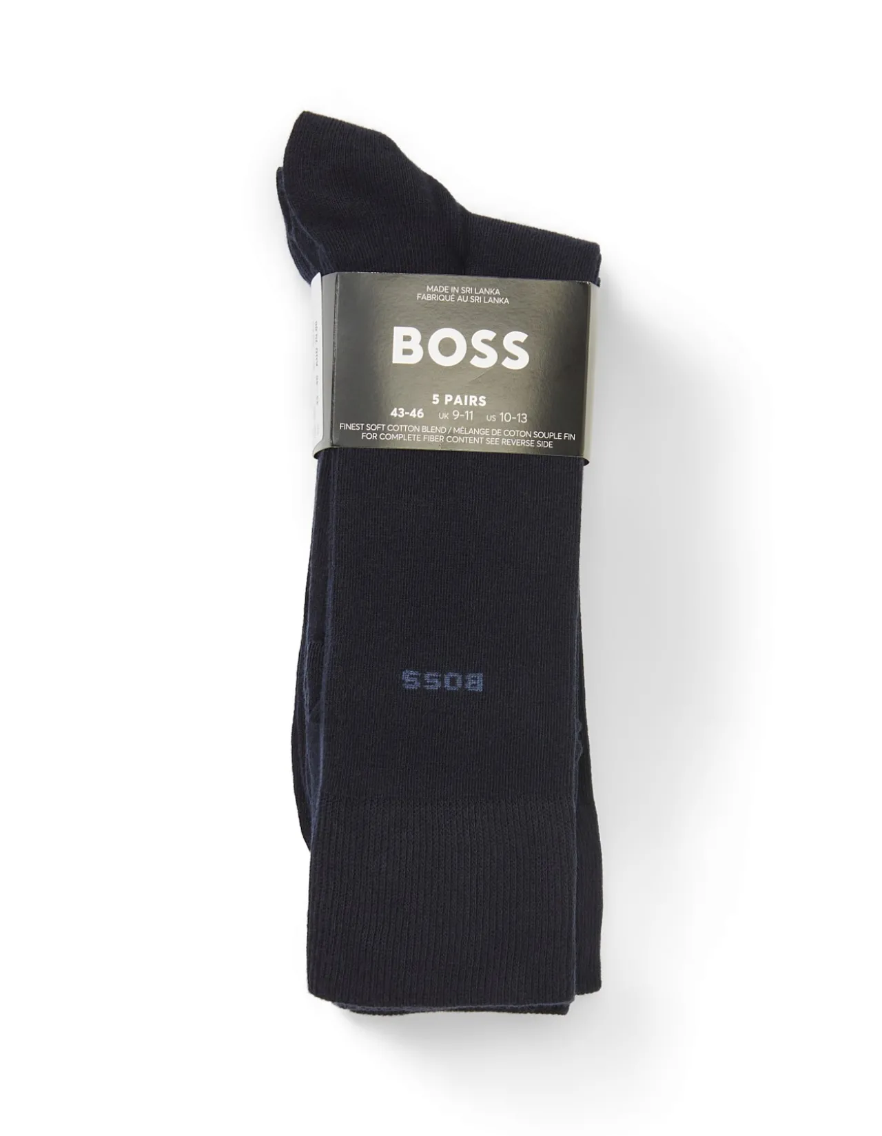Five-pack of regular-length socks in a cotton blend
