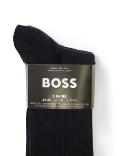 Five-pack of regular-length socks in a cotton blend