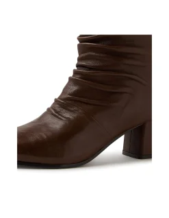 Flash Ruched Block Heel Ankle Boots