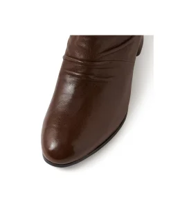 Flash Ruched Block Heel Ankle Boots