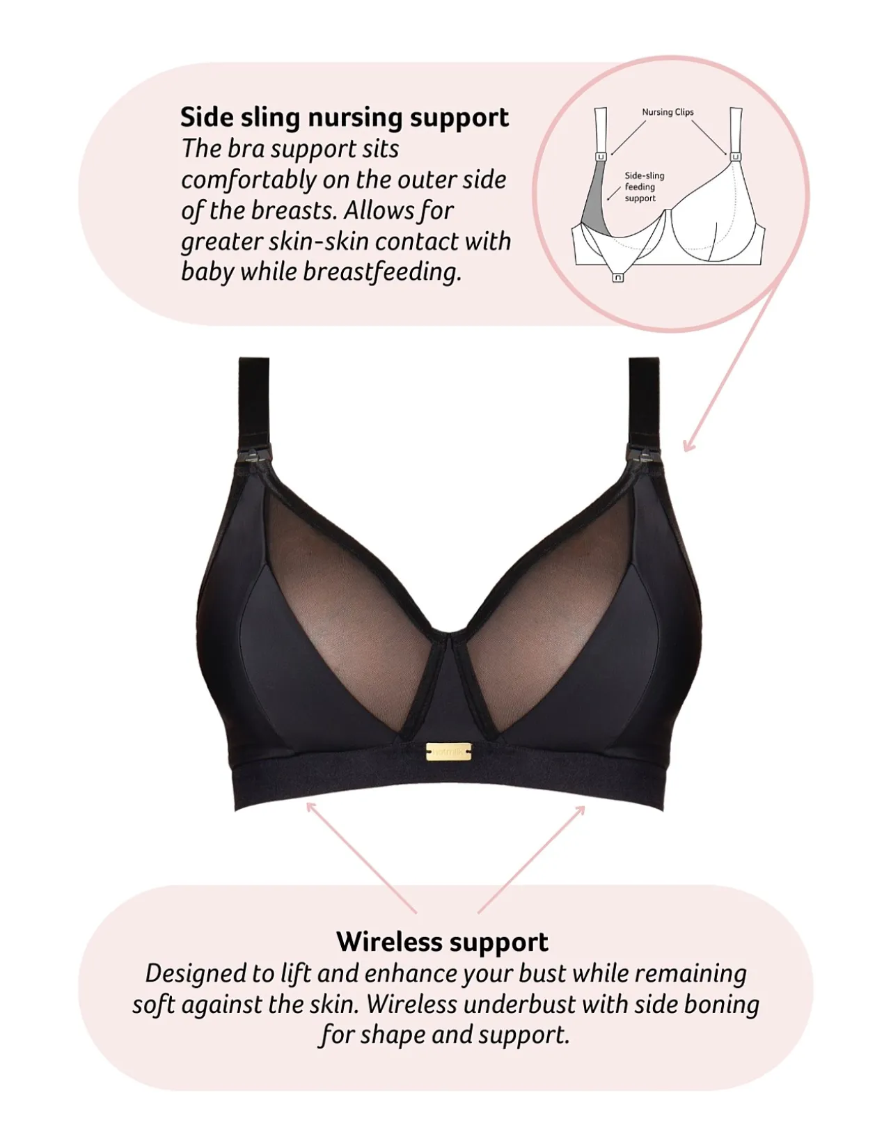 Flawless Full Cup Plunge Nursing Bra