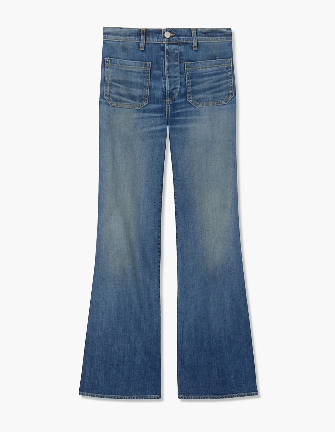 Florence High Rise Flare Patch Pocket Jeans