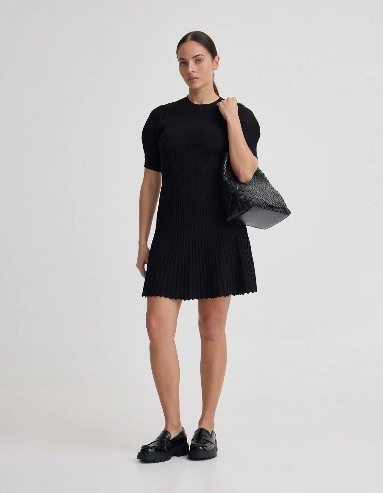 FLORENCE KNITTED PLEAT DRESS