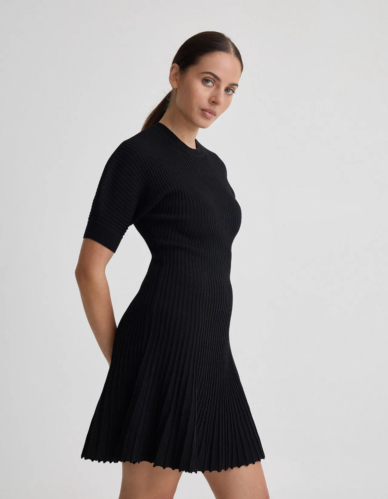 FLORENCE KNITTED PLEAT DRESS