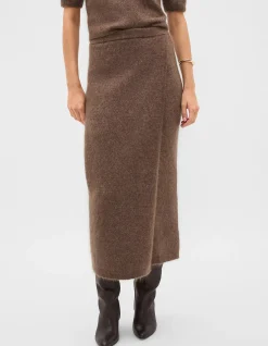 FLUFFY KNIT WRAP SKIRT