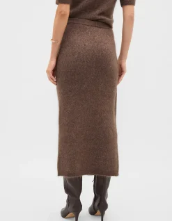 FLUFFY KNIT WRAP SKIRT