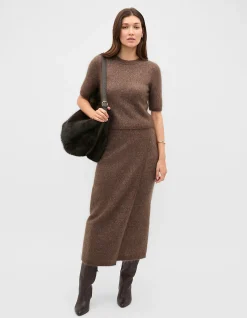 FLUFFY KNIT WRAP SKIRT