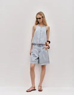 Flynn Longline Denim Short