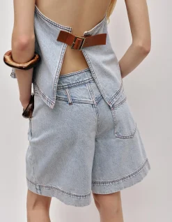 Flynn Longline Denim Short