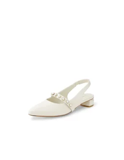 Focus Pearl Strap Low Heel Slingback Shoes