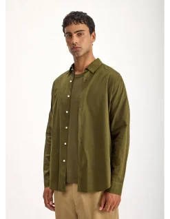 Folded Collar Long Sleeve Shirt