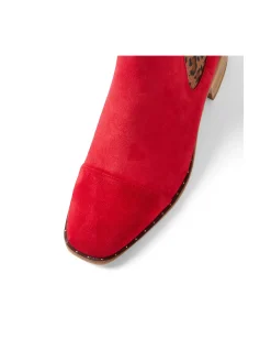 Forda Leopard Gusset Suede Chelsea Boots