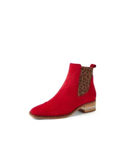 Forda Leopard Gusset Suede Chelsea Boots