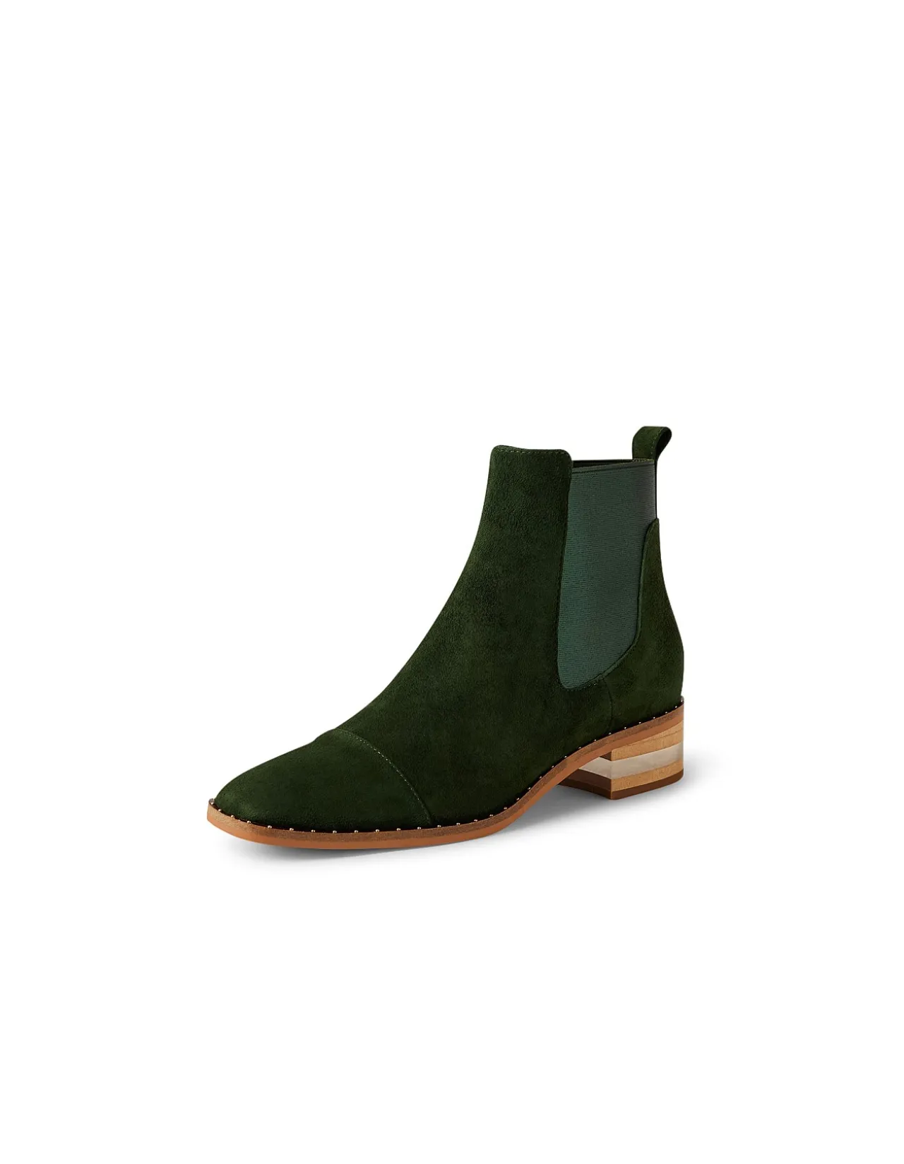 Forda Studded Trim Suede Chelsea Boots