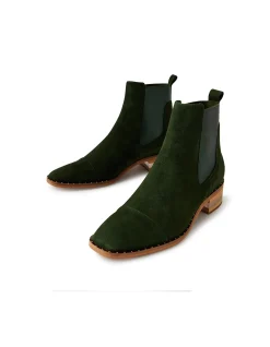 Forda Studded Trim Suede Chelsea Boots