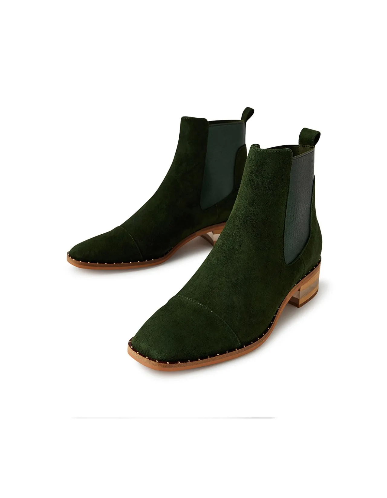 Forda Studded Trim Suede Chelsea Boots